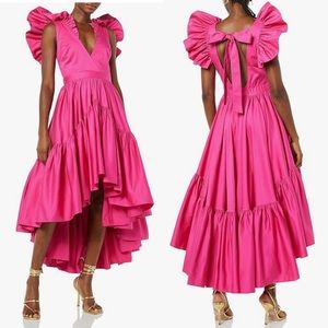 New Making the Cut pink magenta Standard high-low prom Ruffle party Dress
